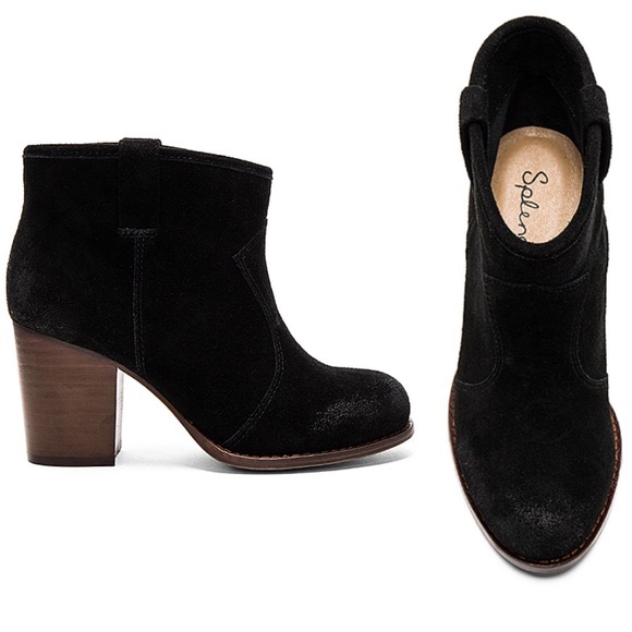 Splendid | Black Suede Lakota Heel Ankle Booties